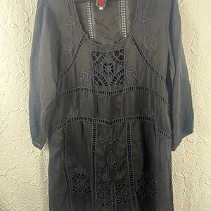 Johnny was semi-sheer Black Tunic